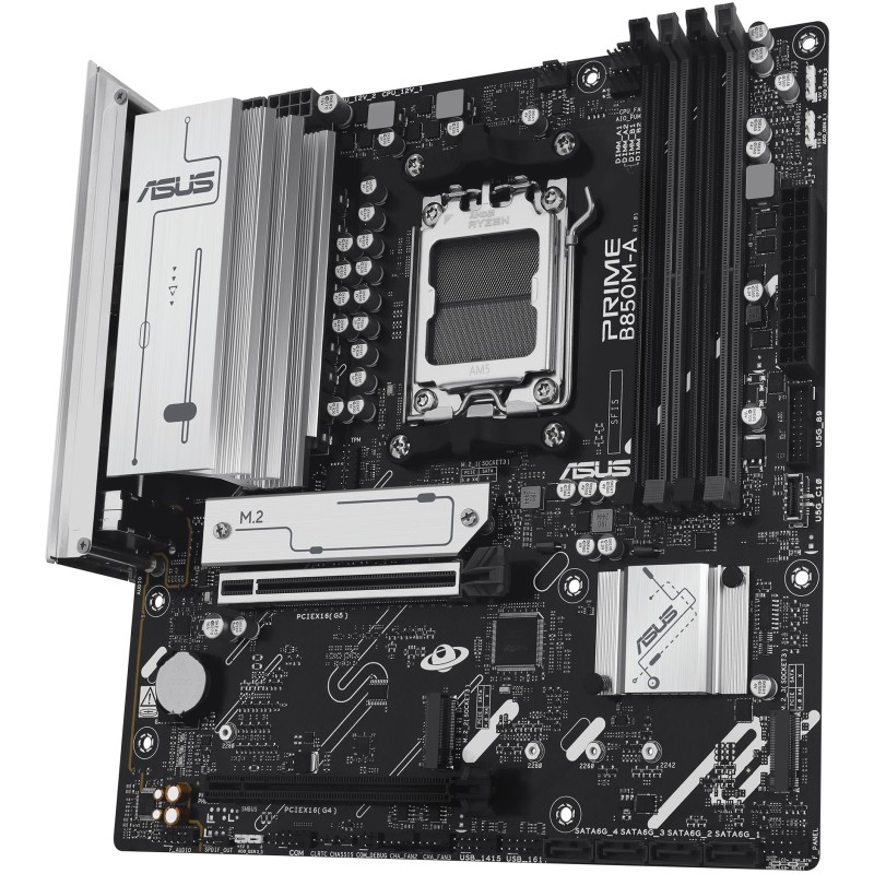 Buy ASUS PRIME B850M-A-CSM - AM5 micro-ATX Motherboard, DDR5 up to 256GB, 3x M.2... in Cyprus, Nicosia, Limassol, Larnaka, Pafos