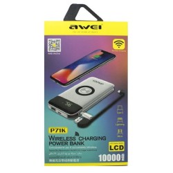 Power Bank Awei P71K 10000 mAh wireless charging -  Official distributor b2b
