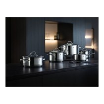 Buy WMF Provence Plus Topf-Set Bratentopf (2,5l), Fleischtöpfe(1,9l), (3,3l), (5,7l), Stielkasserolle (1,7l) silber in Cyprus, N