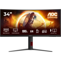 Buy AOC CU34G4 - 34-inch (86.4 cm) Curved UWQHD 3440x1440, 180Hz, Fast VA, 1ms G... in Cyprus, Nicosia, Limassol, Larnaka, Pafos