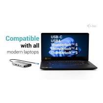 Buy D I-TEC USB-C Metal Nano 3x Display Docking Station 1x DP 1x HDMI 1x VGA 1x GLAN 1x USB-C Gen1 4x USB-A Gen1 Power De... in 
