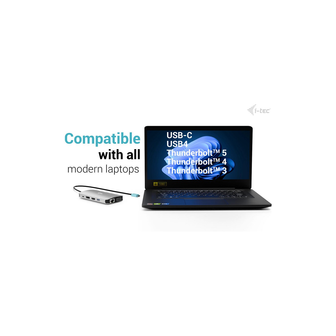 Buy D I-TEC USB-C Metal Nano 3x Display Docking Station 1x DP 1x HDMI 1x VGA 1x GLAN 1x USB-C Gen1 4x USB-A Gen1 Power De... in 