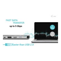 Buy D I-TEC USB-C Metal Nano 3x Display Docking Station 1x DP 1x HDMI 1x VGA 1x GLAN 1x USB-C Gen1 4x USB-A Gen1 Power De... in 