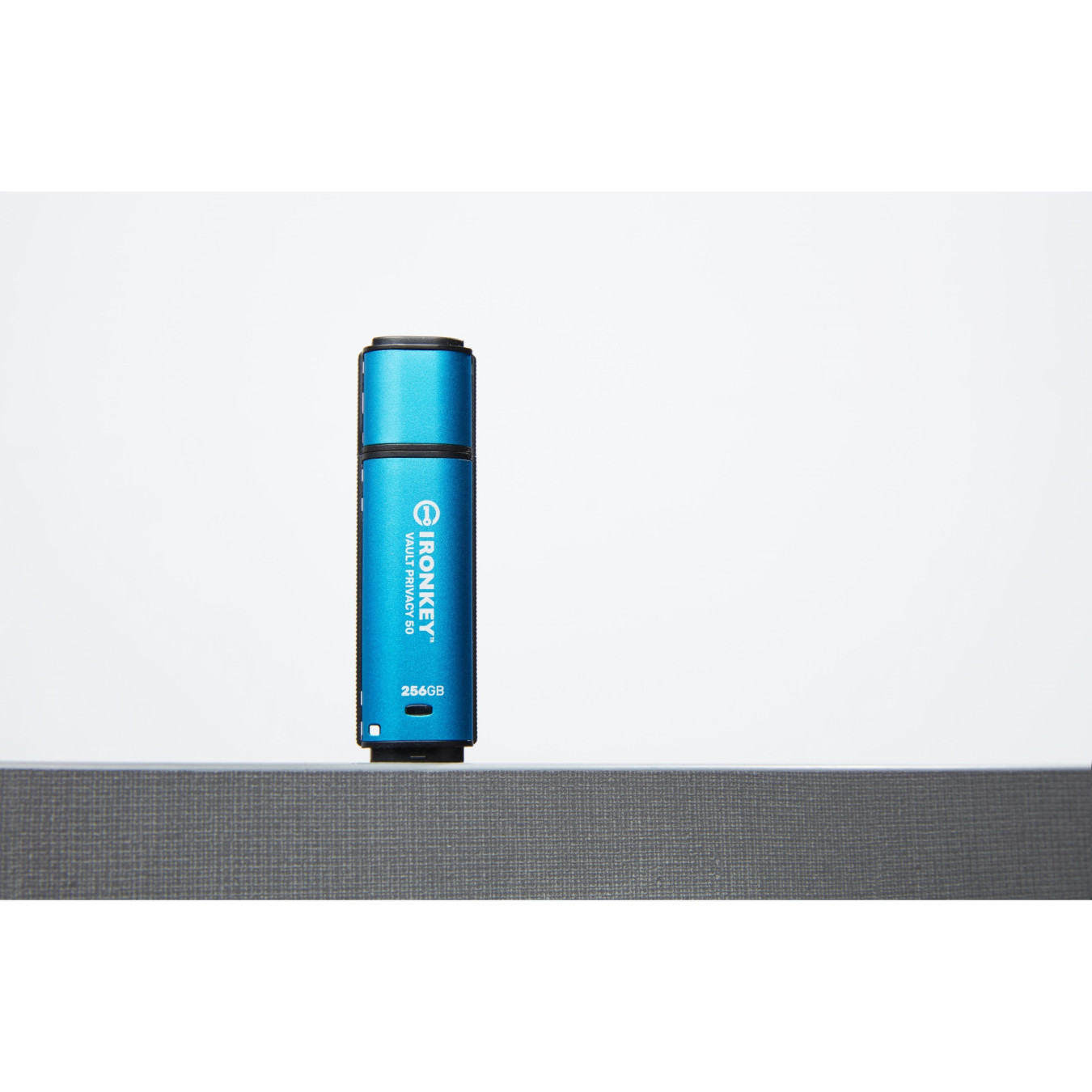 Kingston IronKey Vault Privacy 50 - 256GB USB-A 3.2 Gen1 (USB 3.1) - AES-256 (FIPS 197) Encrypted - Black/Blue