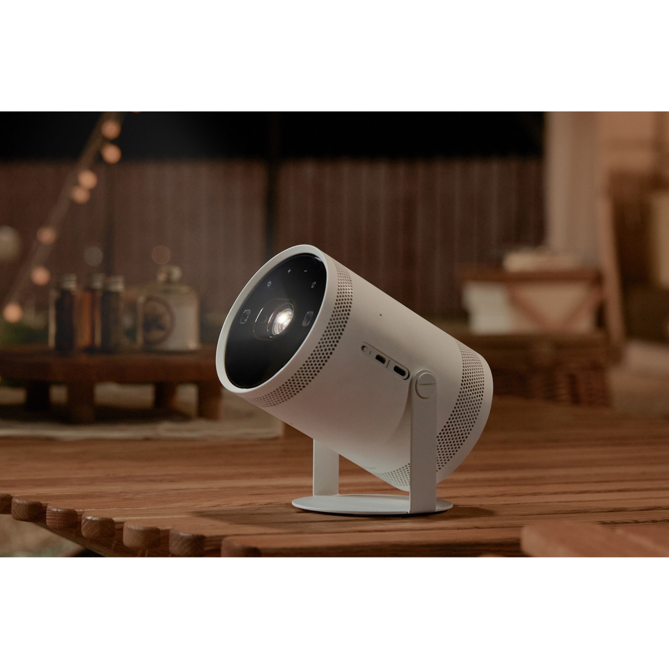 Samsung Freestyle SP-LFF3CLA - Full HD 1080p 230-Lumen Portable DLP LED Projector - White, USB-C, Wi-Fi