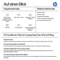 Buy HP OmniBook X Flip 16-ar0178ng RYZ AI 7 350 32GB 2TBSSD W11 Home Touch in Cyprus, Nicosia, Limassol, Larnaka, Pafos