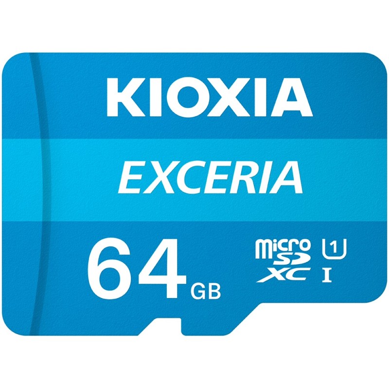 Buy KIOXIA Exceria microSDXC Card - 64GB, Blue, UHS-I U1 (Class 10), up to 100 MB/s in Cyprus, Nicosia, Limassol, Larnaka, Pafos