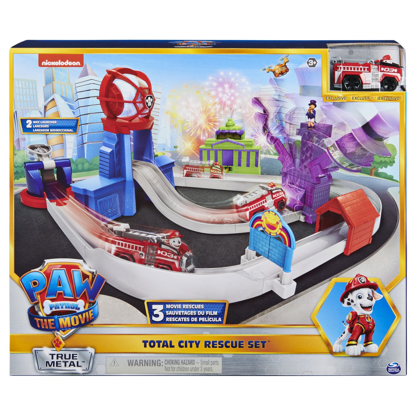Buy Spinmaster Paw Patrol. True Metal Total City Rescue Movie Rennstrecken-Set (mit exklusivem Marshall-Fahrzeug) in Cyprus, Nic