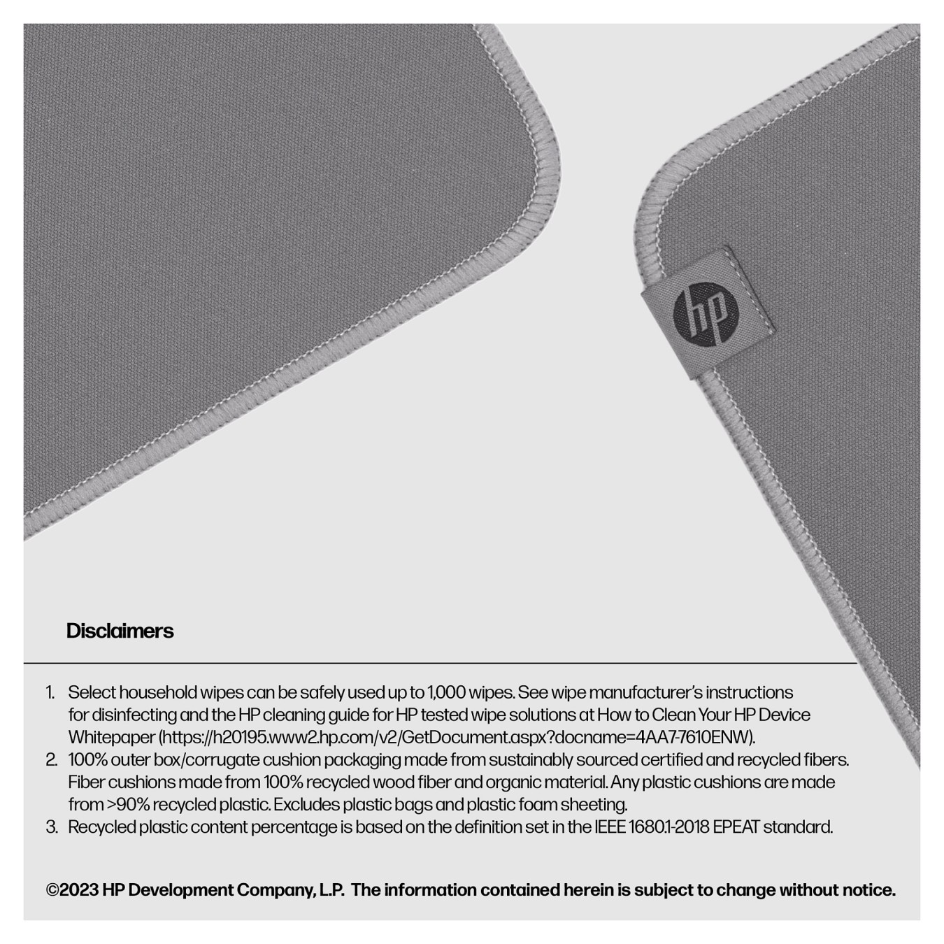 Buy HP 100 Sanitizable Mouse Pad (P) in Cyprus, Nicosia, Limassol, Larnaka, Pafos