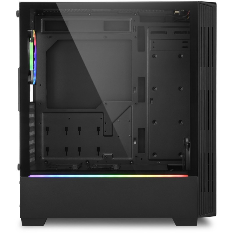 Buy Sharkoon RGB LIT 200 - Mid Tower PC Case - Black, RGB Front Fans, ATX/mATX/M... in Cyprus, Nicosia, Limassol, Larnaka, Pafos