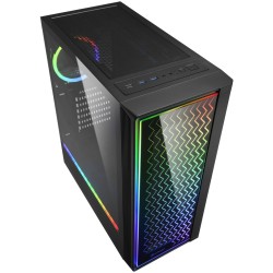 Buy Sharkoon RGB LIT 200 - Mid Tower PC Case - Black, RGB Front Fans, ATX/mATX/M... in Cyprus, Nicosia, Limassol, Larnaka, Pafos