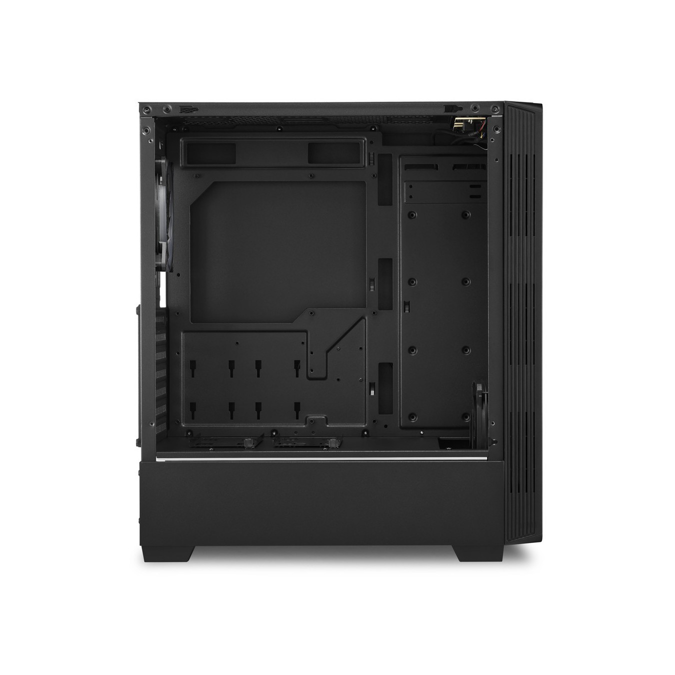 Sharkoon RGB LIT 200 - Mid Tower PC Case - Black, RGB Front Fans, ATX/mATX/Mini-ITX, 350mm GPU