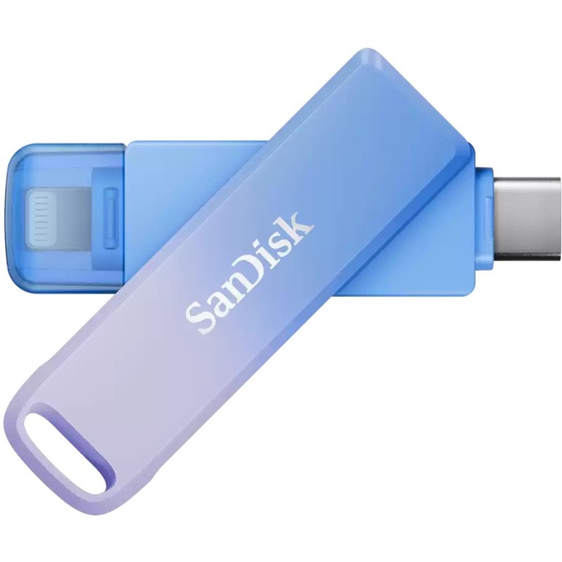 Buy SanDisk Creator Phone Drive - 256GB - Blue/Lilac - USB-C & Lightning, USB 3.... in Cyprus, Nicosia, Limassol, Larnaka, Pafos