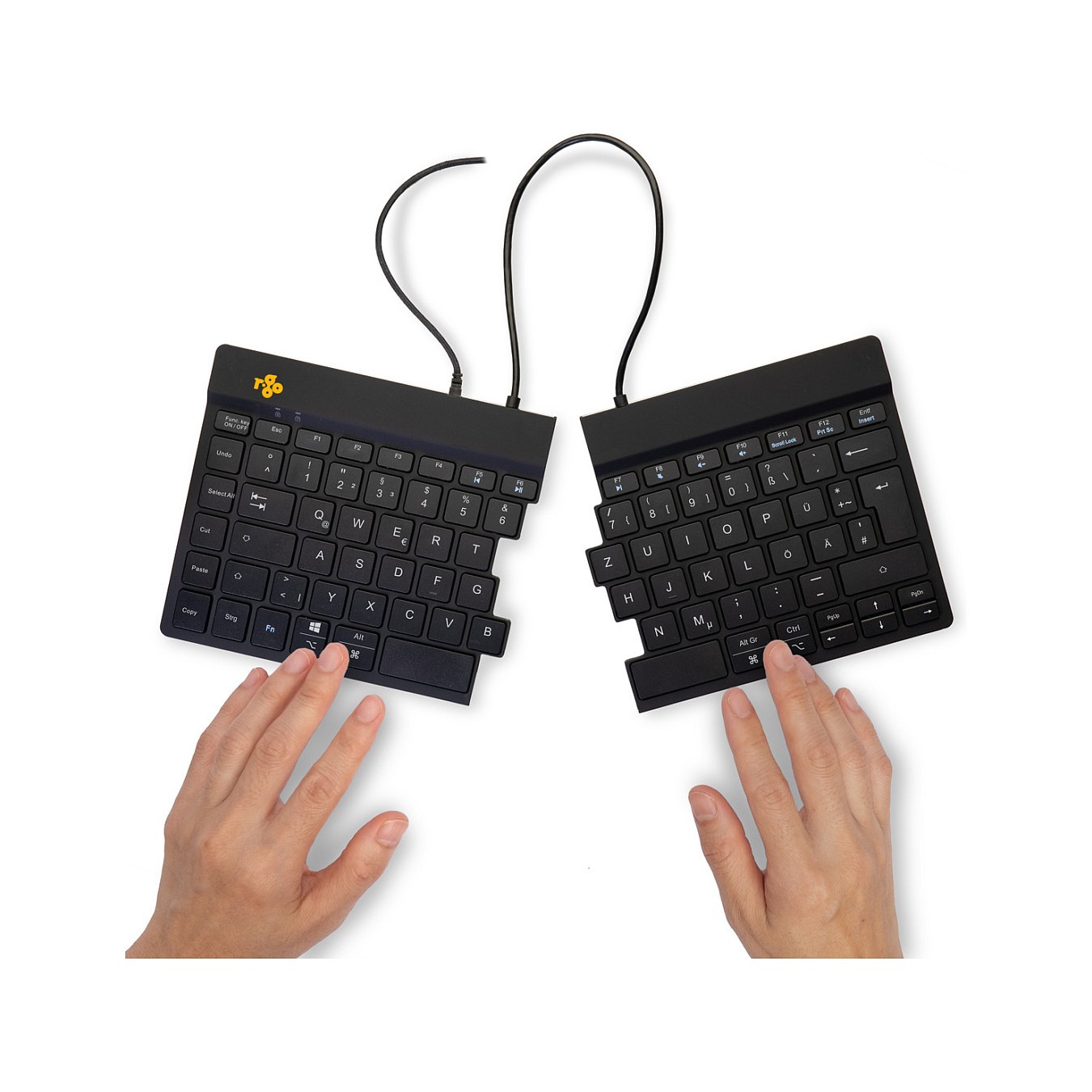 Buy R-Go Split Break Ergonomische Tastatur, QWERTZ (DE) - schwarz, kabelgebunden in Cyprus, Nicosia, Limassol, Larnaka, Pafos