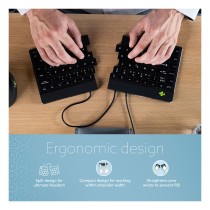 Buy R-Go Split Break Ergonomische Tastatur, QWERTZ (DE) - schwarz, kabelgebunden in Cyprus, Nicosia, Limassol, Larnaka, Pafos