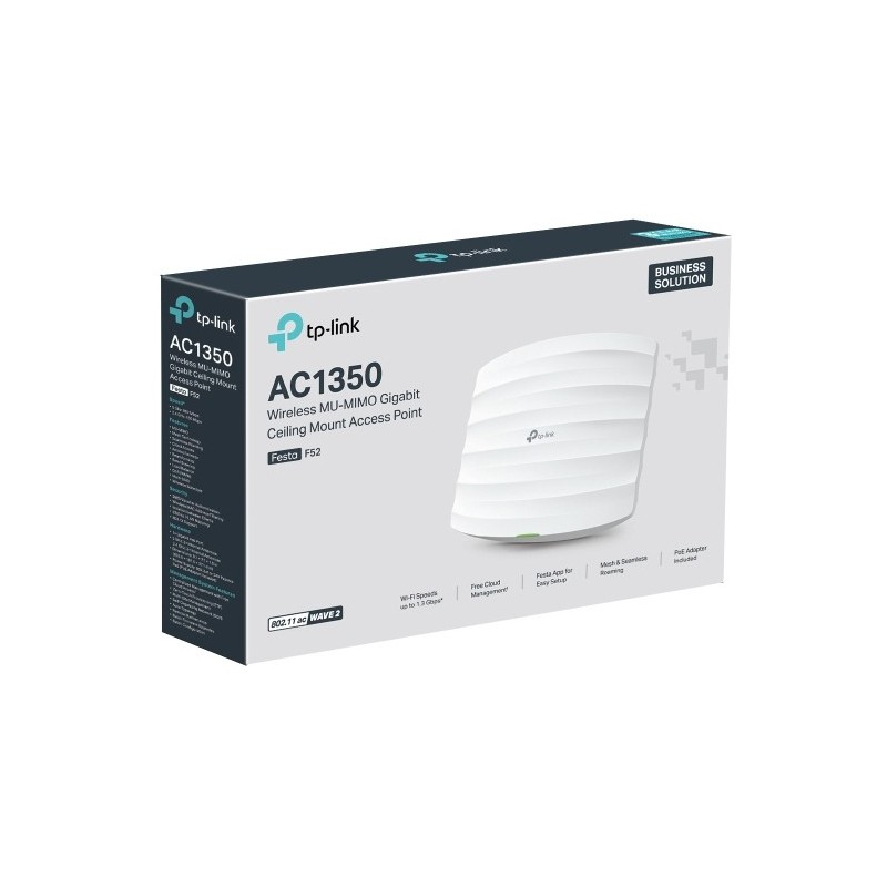 Buy TP-Link FESTA F52 - AC1350 Dual-Band Access Point - White, Internal Antennas... in Cyprus, Nicosia, Limassol, Larnaka, Pafos