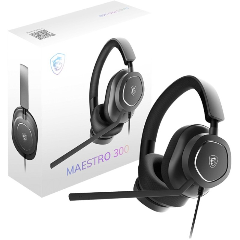 Buy MSI Maestro 300 - Wired Gaming Headset - Black, USB-C/USB-A, Rotary Volume, ... in Cyprus, Nicosia, Limassol, Larnaka, Pafos