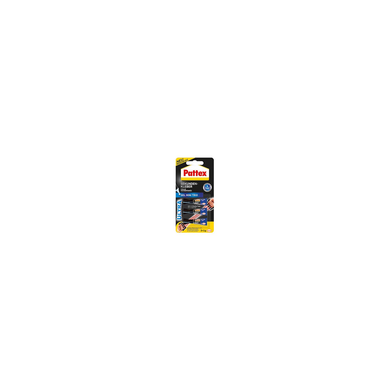 Buy Pattex Sekundenkleber Mini-Trio Gel. 3 Tuben mit je 1g in Cyprus, Nicosia, Limassol, Larnaka, Pafos