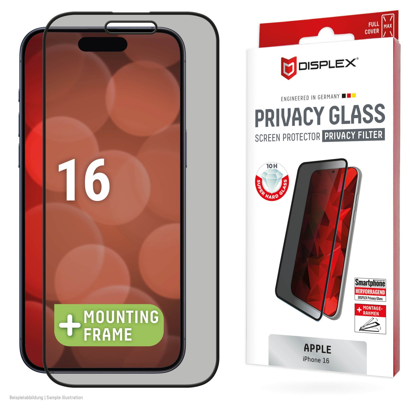 Buy DISPLEX Privacy Glass FC iPhone 16 in Cyprus, Nicosia, Limassol, Larnaka, Pafos