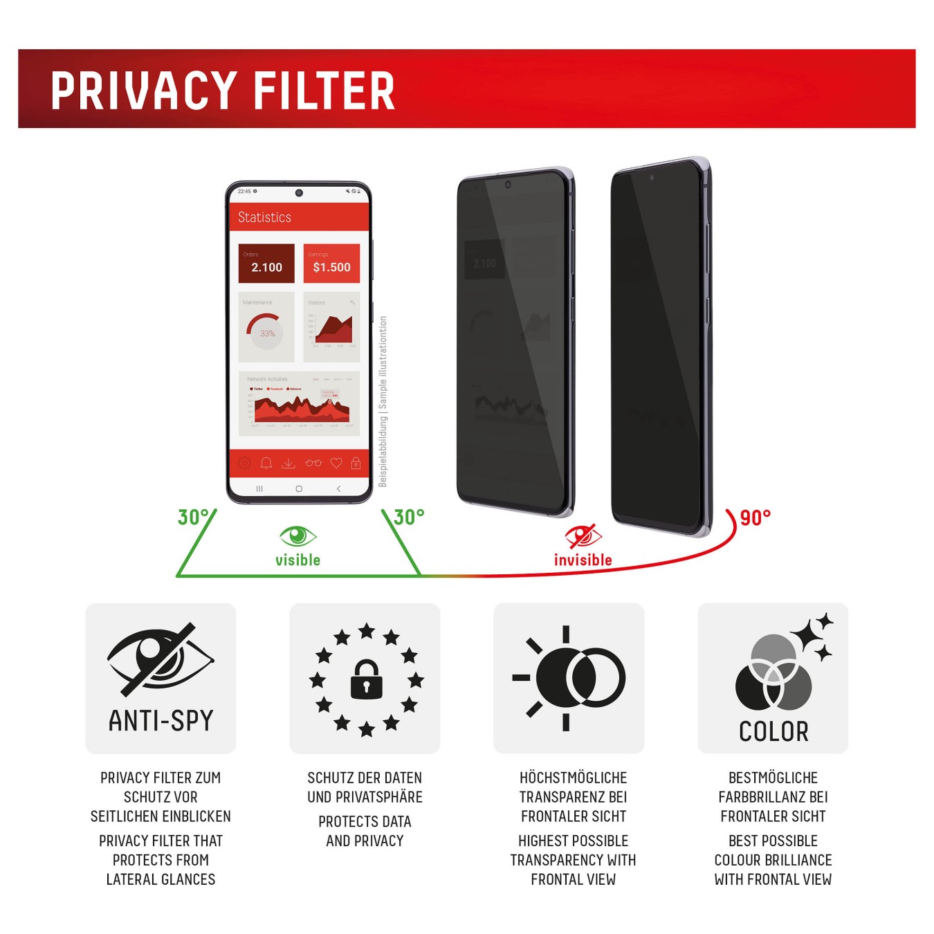 Buy DISPLEX Privacy Glass FC iPhone 16 in Cyprus, Nicosia, Limassol, Larnaka, Pafos