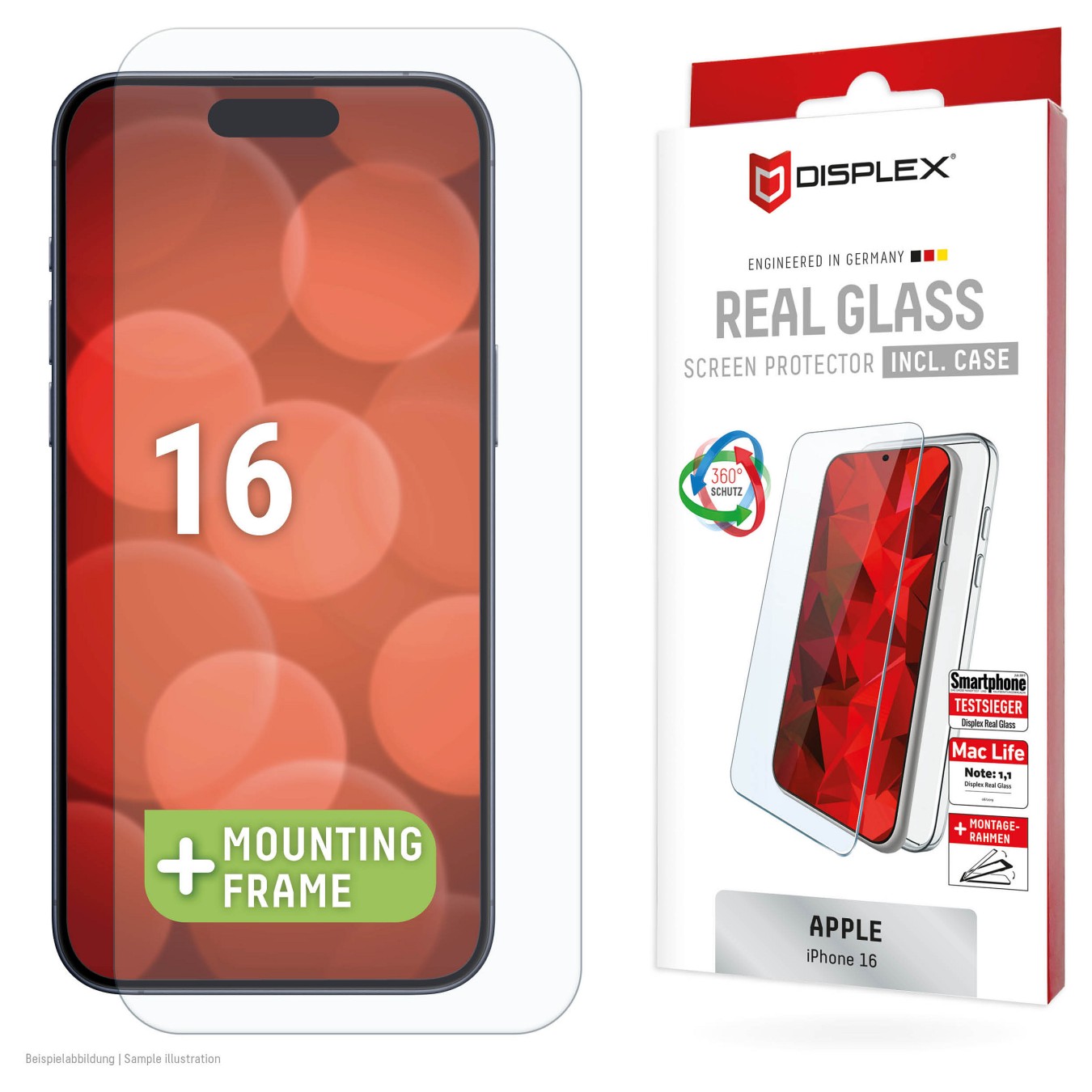 Buy DISPLEX Real Glass + Case iPhone 16 in Cyprus, Nicosia, Limassol, Larnaka, Pafos