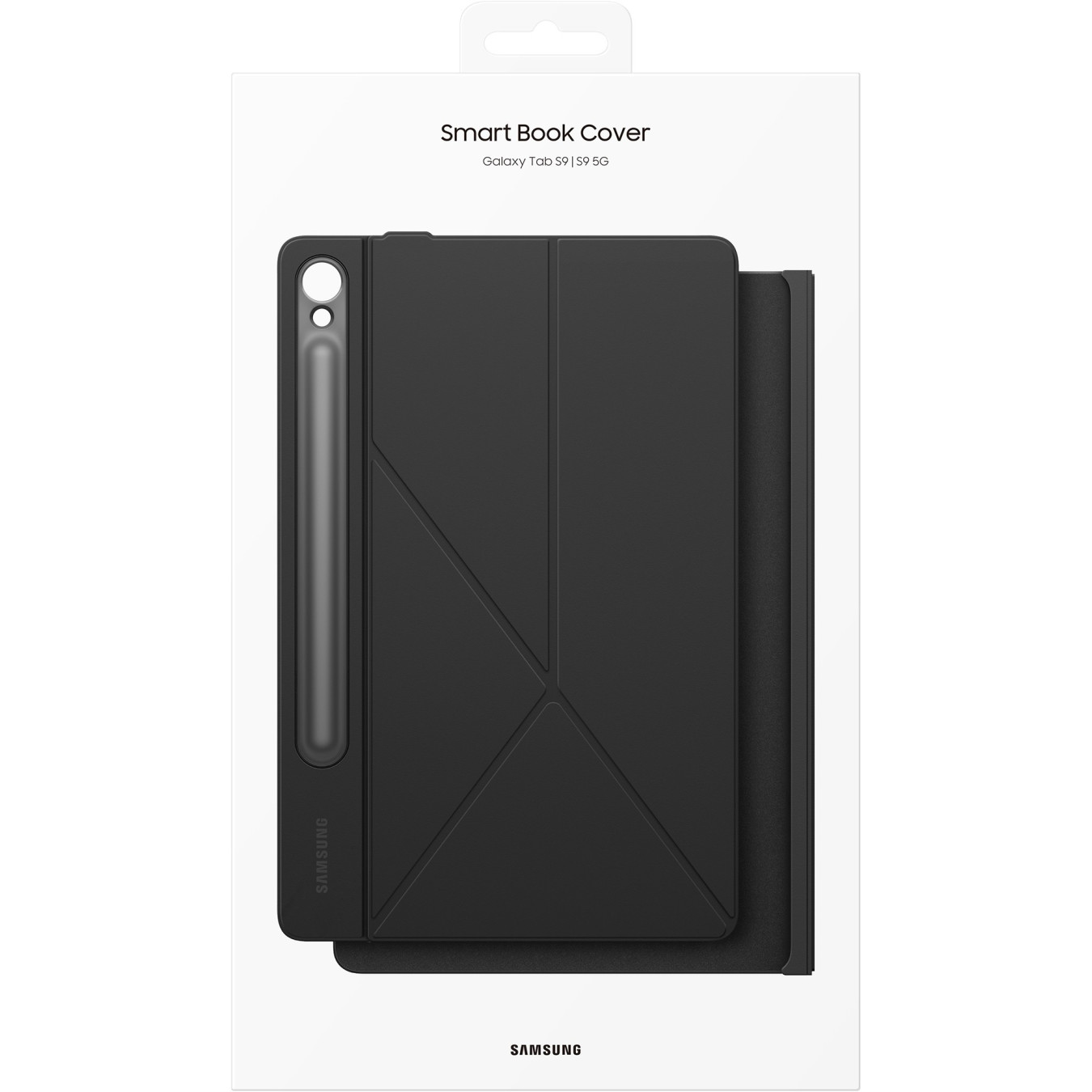 Samsung Galaxy Tab S9 FE Smart Book Cover - EF-BX710PBEGWW - Black, Folio Stand, Scratch & Bump Resistant