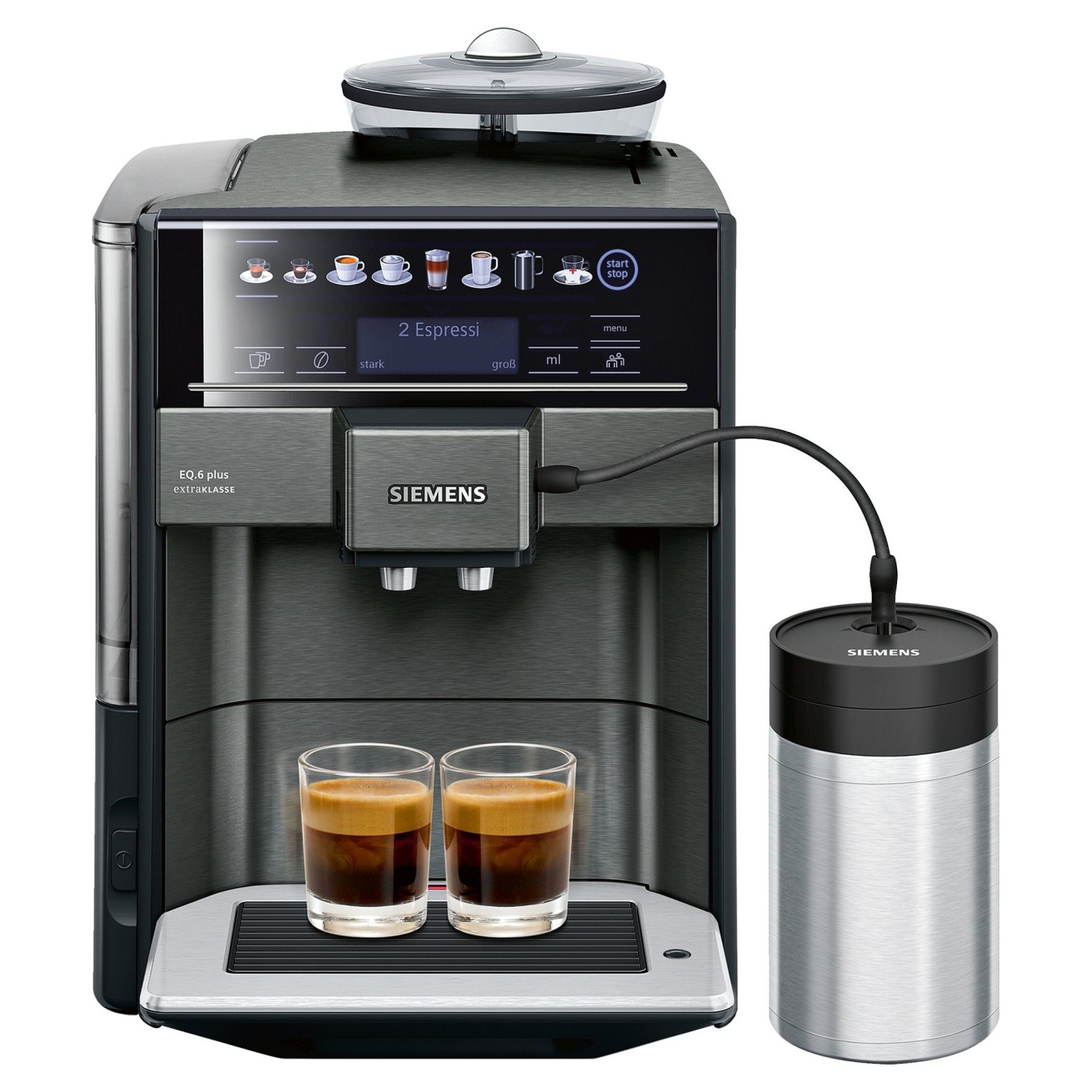 Buy Siemens TE657F09DE EQ.6 plus extraKlasse Kaffeevollautomat dark inox in Cyprus, Nicosia, Limassol, Larnaka, Pafos