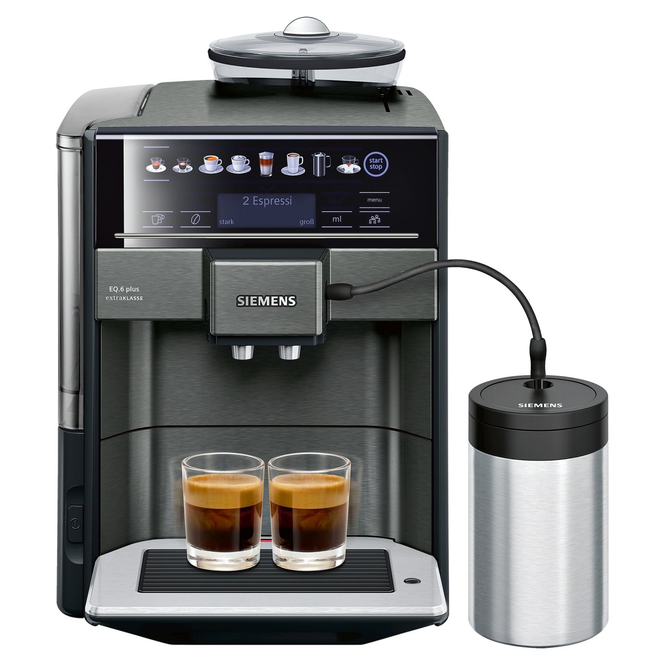 Buy Siemens TE657F09DE EQ.6 plus extraKlasse Kaffeevollautomat dark inox in Cyprus, Nicosia, Limassol, Larnaka, Pafos