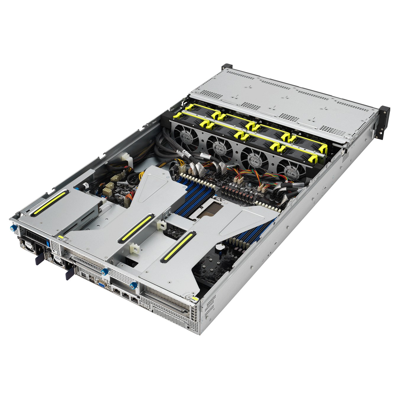 Buy Barebone Server Asus Rack Server RS521A-E12-RS12U 1G 1.6kW 12NVMe FAN RH OCP GPU 2U Single Sockel SP5 90SF03X1-M000C0 in Cyp