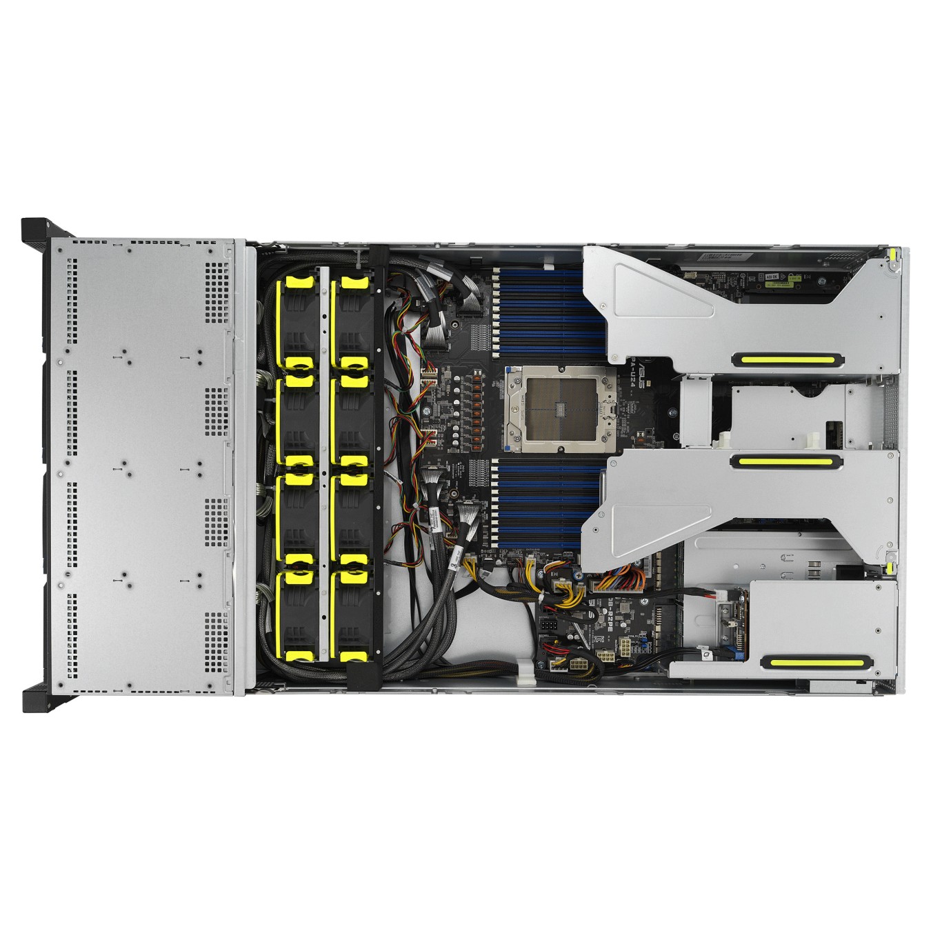 Buy Barebone Server Asus Rack Server RS521A-E12-RS12U 1G 1.6kW 12NVMe FAN RH OCP GPU 2U Single Sockel SP5 90SF03X1-M000C0 in Cyp