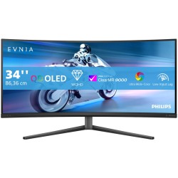 Buy Philips Evnia 34M2C6500 - 34" WQHD Curved QD-OLED Monitor, 175Hz, 0.03ms, Grey in Cyprus, Nicosia, Limassol, Larnaka, Pafos