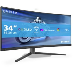 Buy Philips Evnia 34M2C6500 - 34" WQHD Curved QD-OLED Monitor, 175Hz, 0.03ms, Grey in Cyprus, Nicosia, Limassol, Larnaka, Pafos
