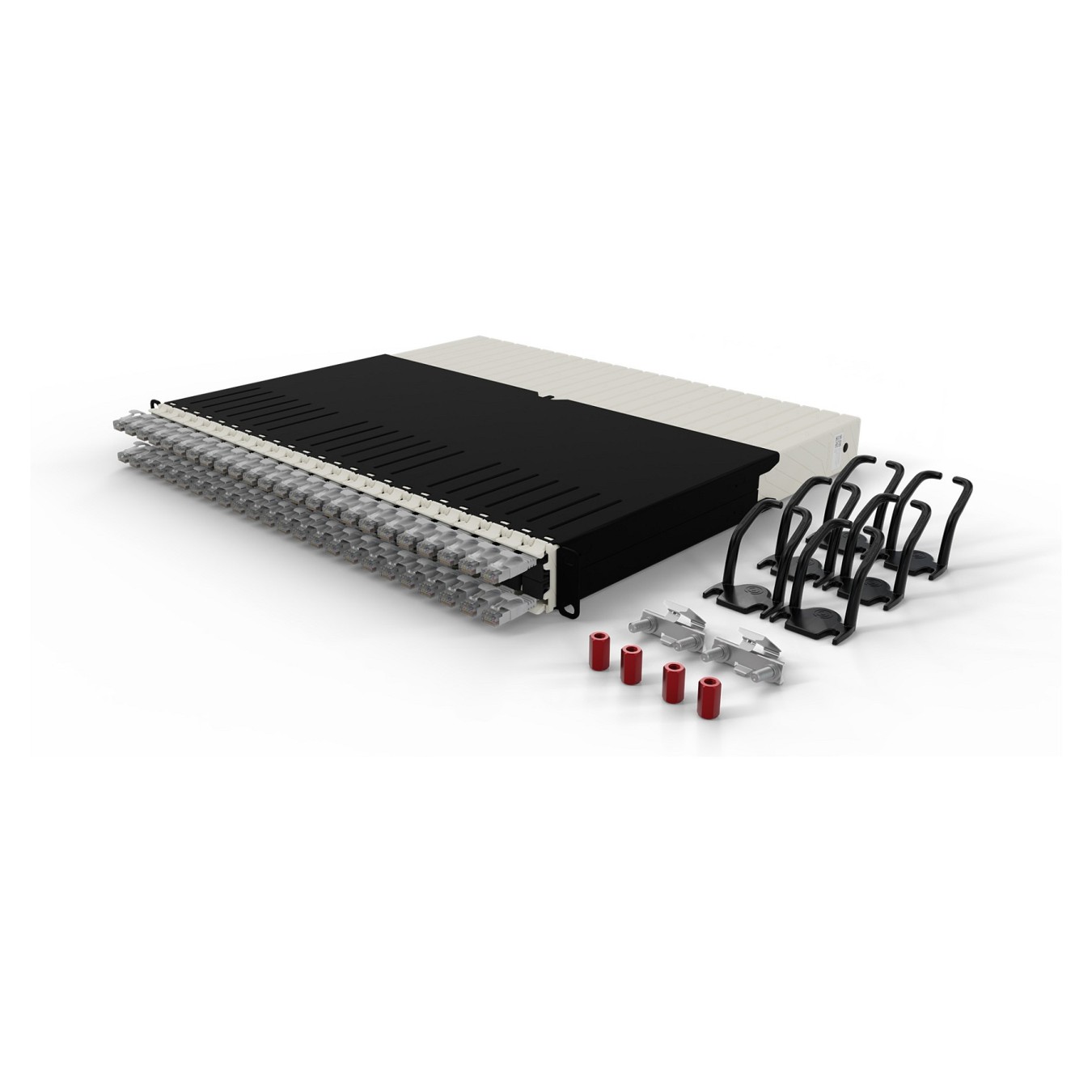 Buy Patchbox patchbox.one Kabeleinzugssystem 8RU STP (0.8 m) mit 24 Kassetten. Patchkabel Cat. 6a. U FTP. PoE. Kabel grau in Cyp