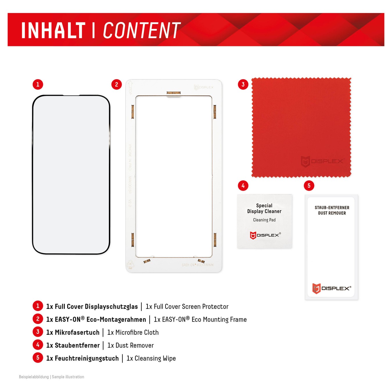 Buy Displex Full Cover Schutzglas für Iphone 15 15 Pro in Cyprus, Nicosia, Limassol, Larnaka, Pafos