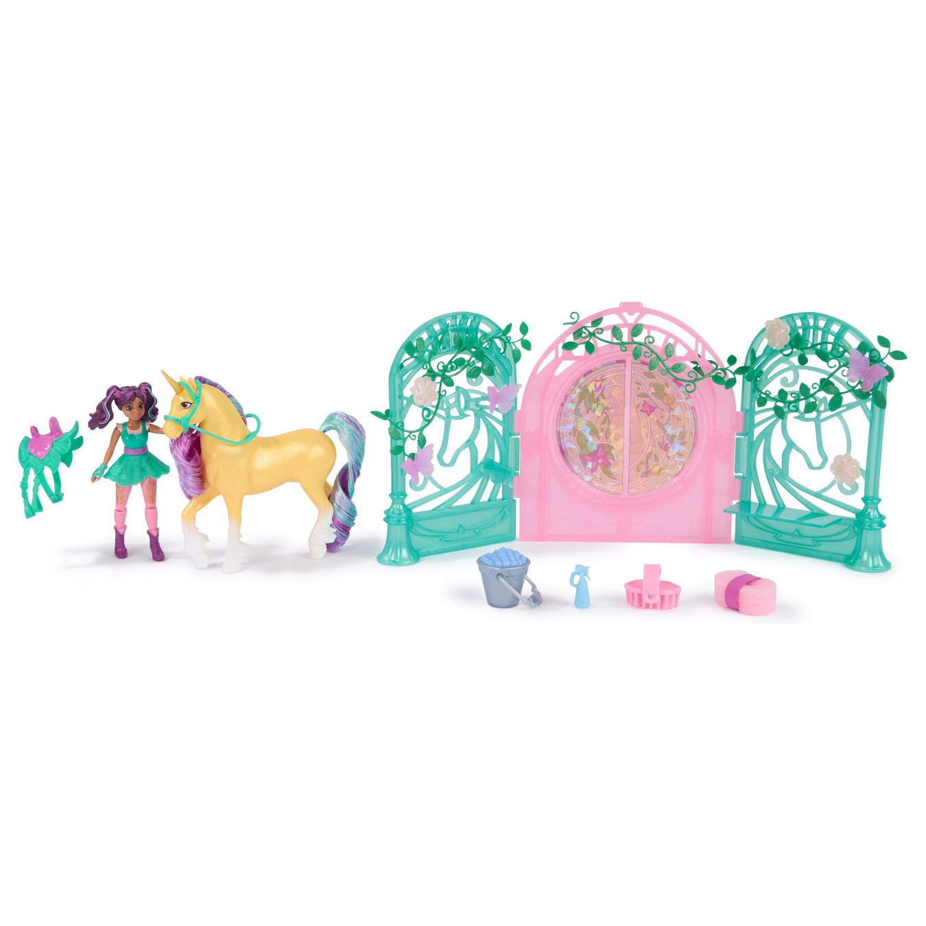 Buy Spinmaster Unicorn Academy - Ava & Einhorn Leaf Stall Spielset mit Farbwechseleffekt in Cyprus, Nicosia, Limassol, Larnaka, 