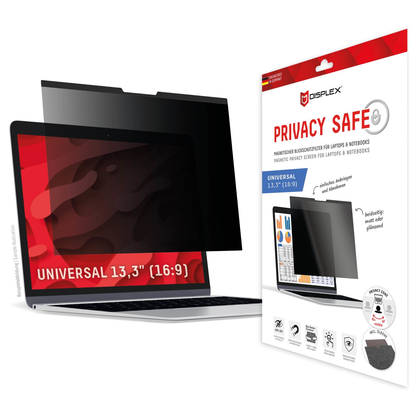 Buy DISPLEX PRIVACY SAFE Magnetischer 2-Wege Blickschutzfilter für Laptop Notebook 13.3'' (16:9) in Cyprus, Nicosia, Limassol, L