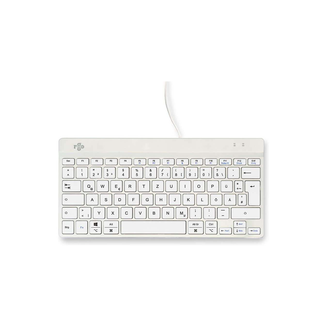 Buy R-Go Compact Break ergonomische Tastatur QWERTZ (DE), verkabelt, weiß in Cyprus, Nicosia, Limassol, Larnaka, Pafos