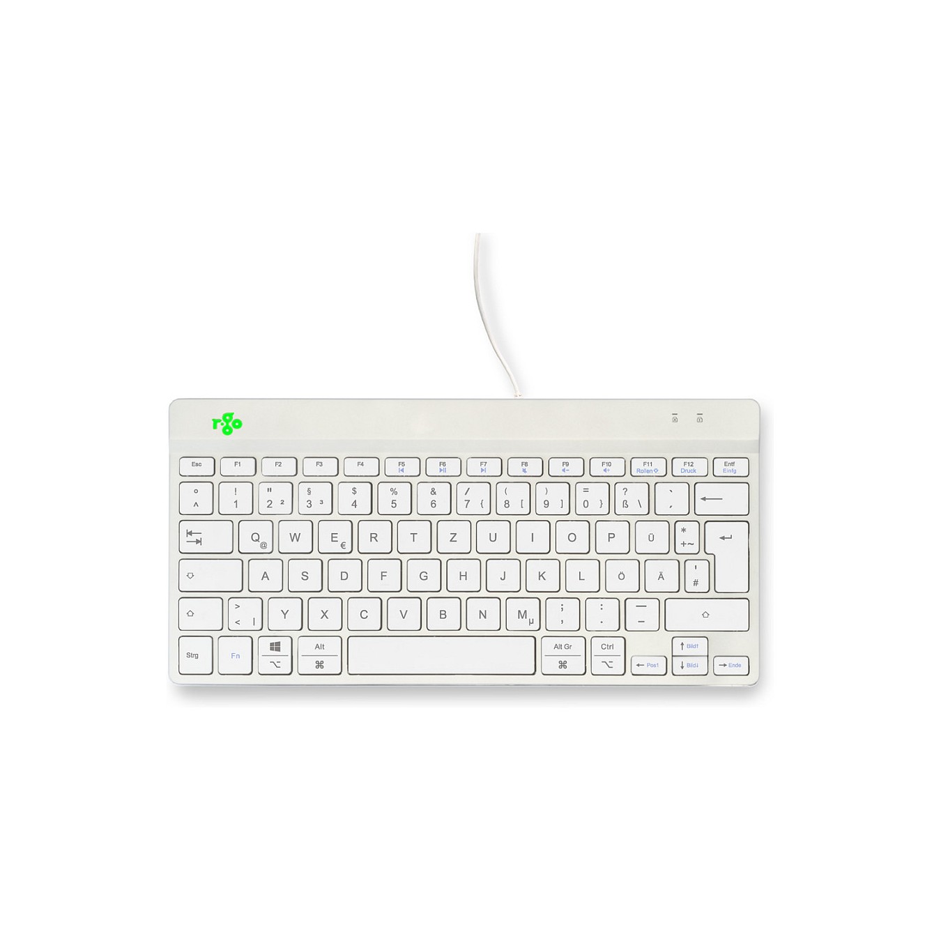 Buy R-Go Compact Break ergonomische Tastatur QWERTZ (DE), verkabelt, weiß in Cyprus, Nicosia, Limassol, Larnaka, Pafos