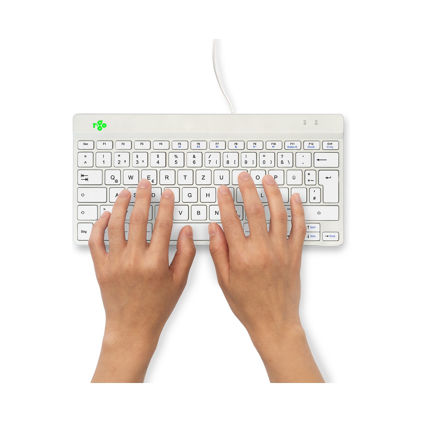 Buy R-Go Compact Break ergonomische Tastatur QWERTZ (DE), verkabelt, weiß in Cyprus, Nicosia, Limassol, Larnaka, Pafos