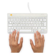 Buy R-Go Compact Break ergonomische Tastatur QWERTZ (DE), verkabelt, weiß in Cyprus, Nicosia, Limassol, Larnaka, Pafos