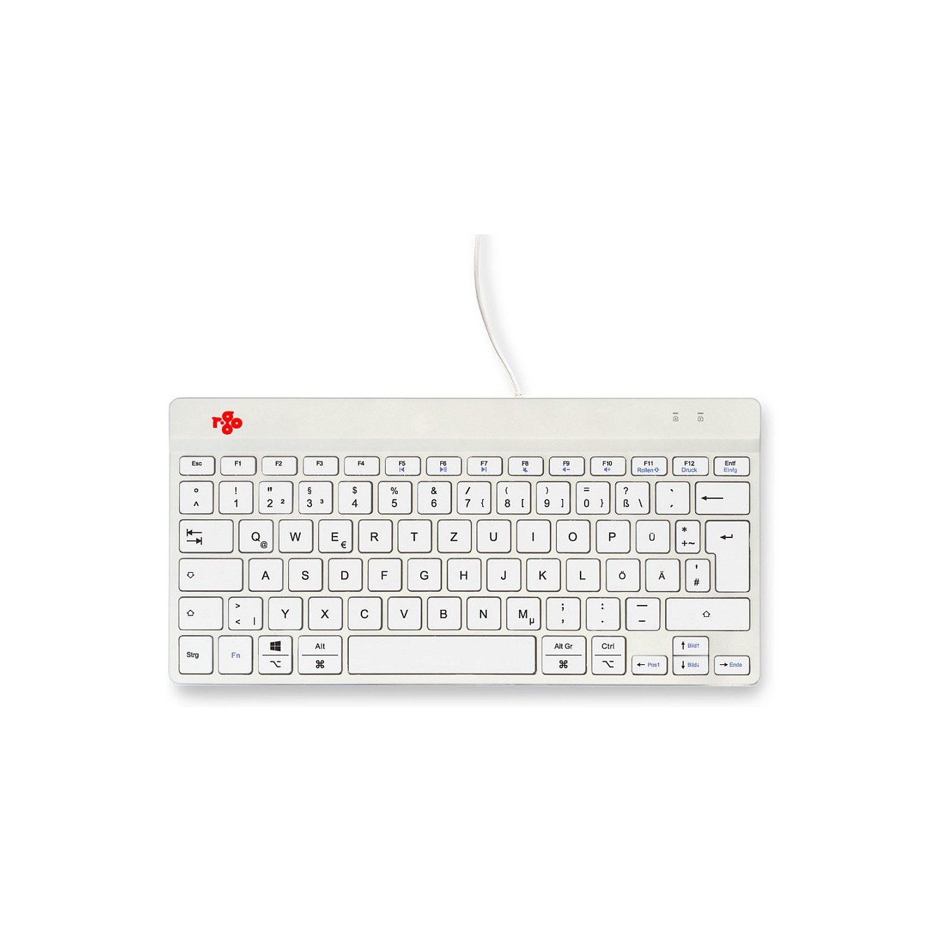 Buy R-Go Compact Break ergonomische Tastatur QWERTZ (DE), verkabelt, weiß in Cyprus, Nicosia, Limassol, Larnaka, Pafos