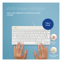 Buy R-Go Compact Break ergonomische Tastatur QWERTZ (DE), verkabelt, weiß in Cyprus, Nicosia, Limassol, Larnaka, Pafos