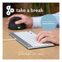 Buy R-Go Compact Break ergonomische Tastatur QWERTZ (DE), verkabelt, weiß in Cyprus, Nicosia, Limassol, Larnaka, Pafos