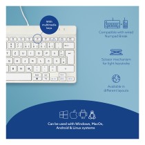Buy R-Go Compact Break ergonomische Tastatur QWERTZ (DE), verkabelt, weiß in Cyprus, Nicosia, Limassol, Larnaka, Pafos