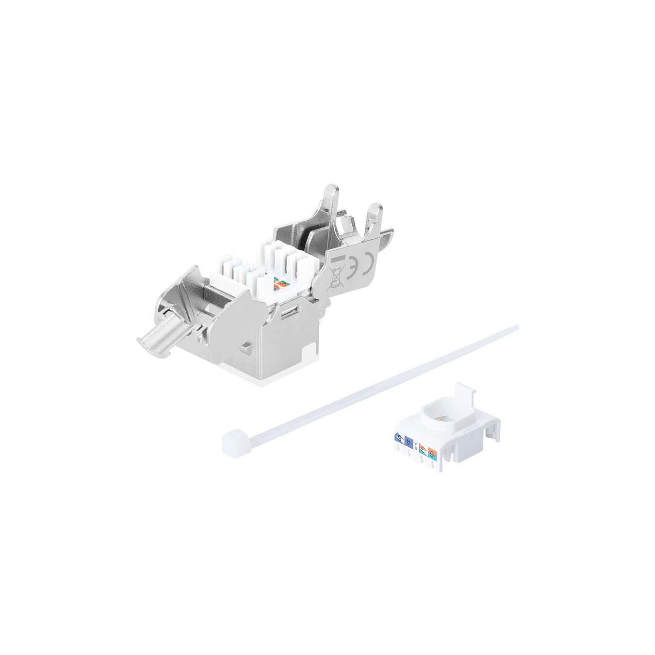 Buy INTELLINET Cat6a 10G STP Keystone-Modul weiß in Cyprus, Nicosia, Limassol, Larnaka, Pafos