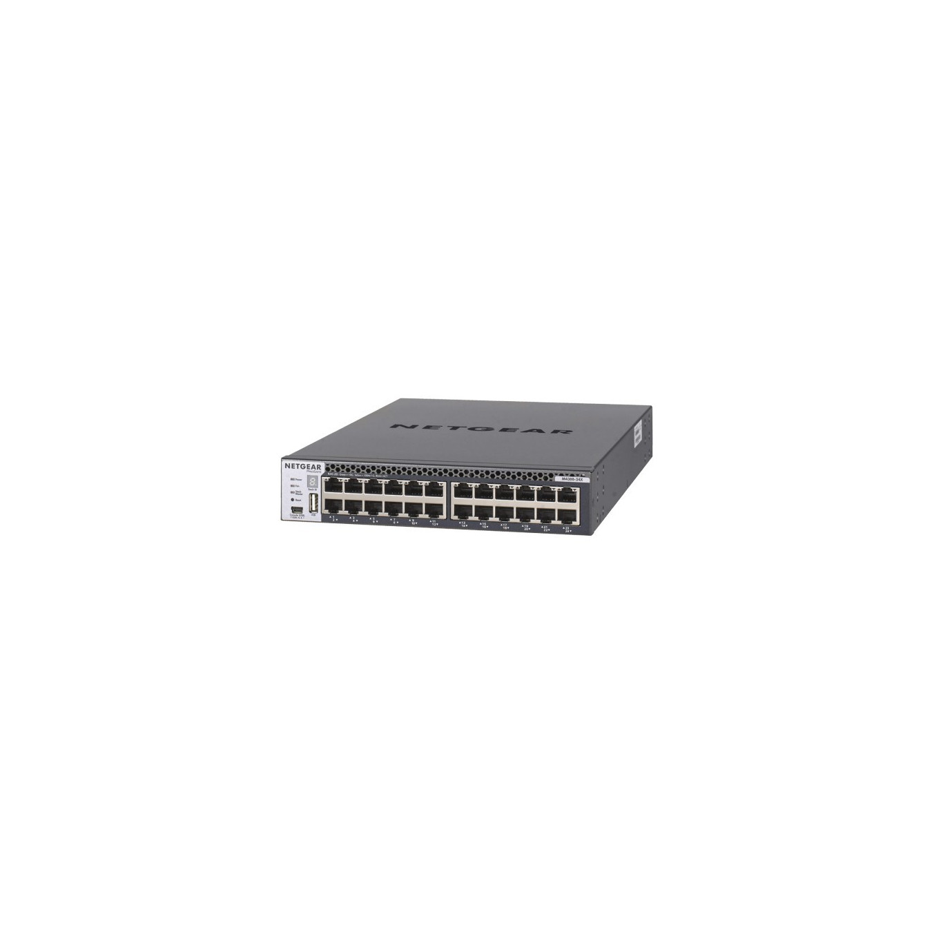 NETGEAR M4300-24X (XSM4324CS-100NES) - 24x10G RJ45/SFP+ L3 Managed Switch, Black, 1GB RAM, 800MHz CPU