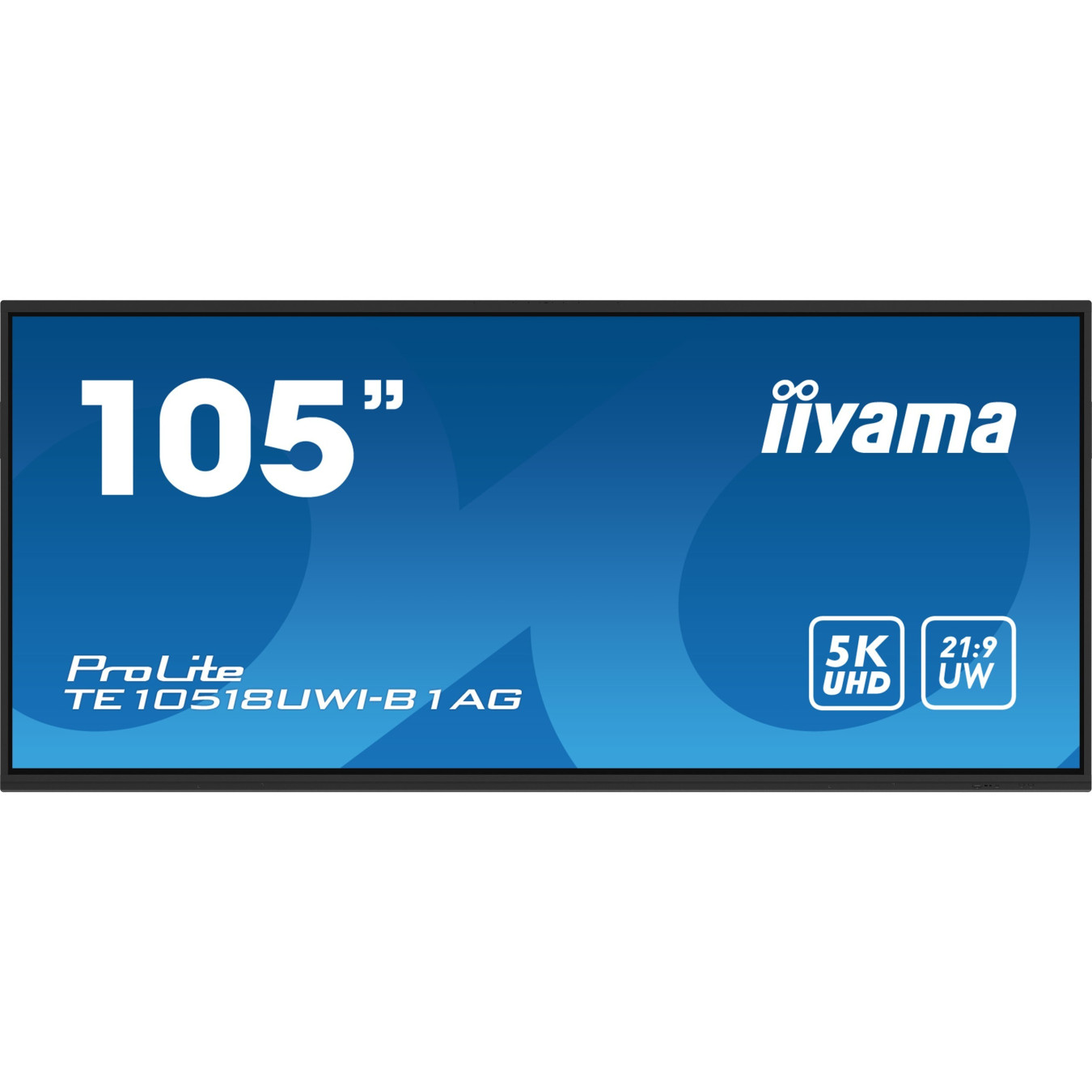 iiyama TE10518UWI-B1AG - 105-inch 21:9 5K UHD Interactive Touch LED VA, Android 8GB/64GB, Wi-Fi, USB-C PD 100W, Black