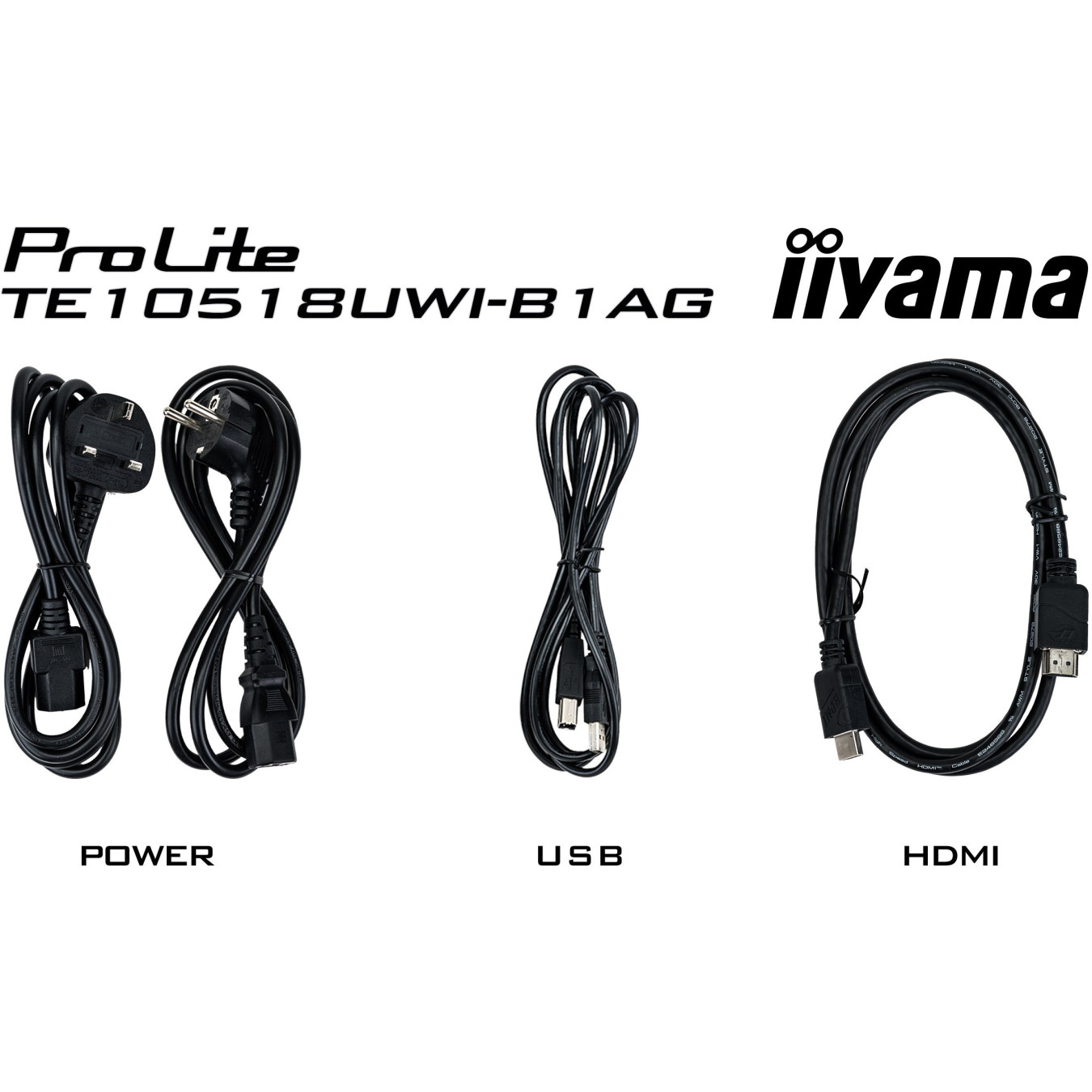 iiyama TE10518UWI-B1AG - 105-inch 21:9 5K UHD Interactive Touch LED VA, Android 8GB/64GB, Wi-Fi, USB-C PD 100W, Black