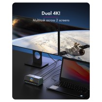 Buy 11-in-1 DockingStation mit Power Delivery Lade-Ports und großem LCD-Display, mit 160 W GaN Lade-Adapter in Cyprus, Nicosia, 