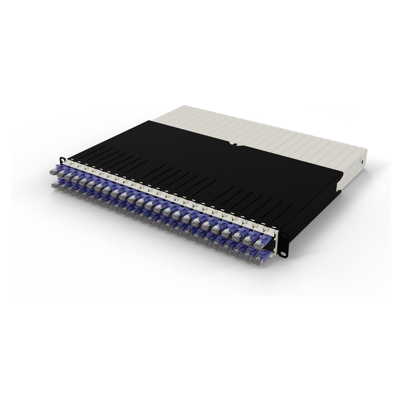 Buy Patchbox patchbox.one Kabeleinzugssystem 8RU STP (0.8 m) mit 24 Kassetten. Patchkabel Cat. 6a. U FTP. PoE. Kabel violett in 